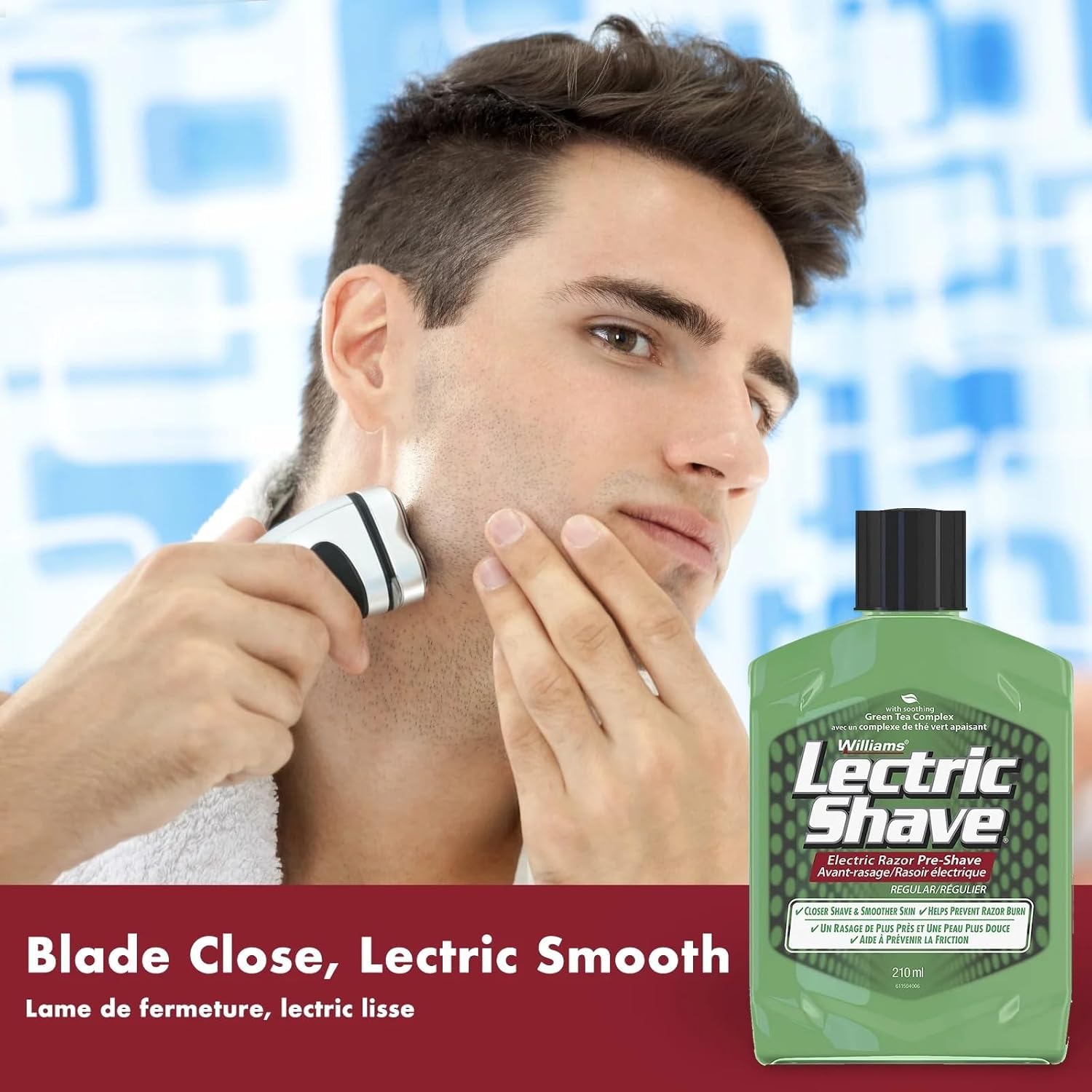 Lectric Shave Williams: complexe thé vert apaisant pour la peau.