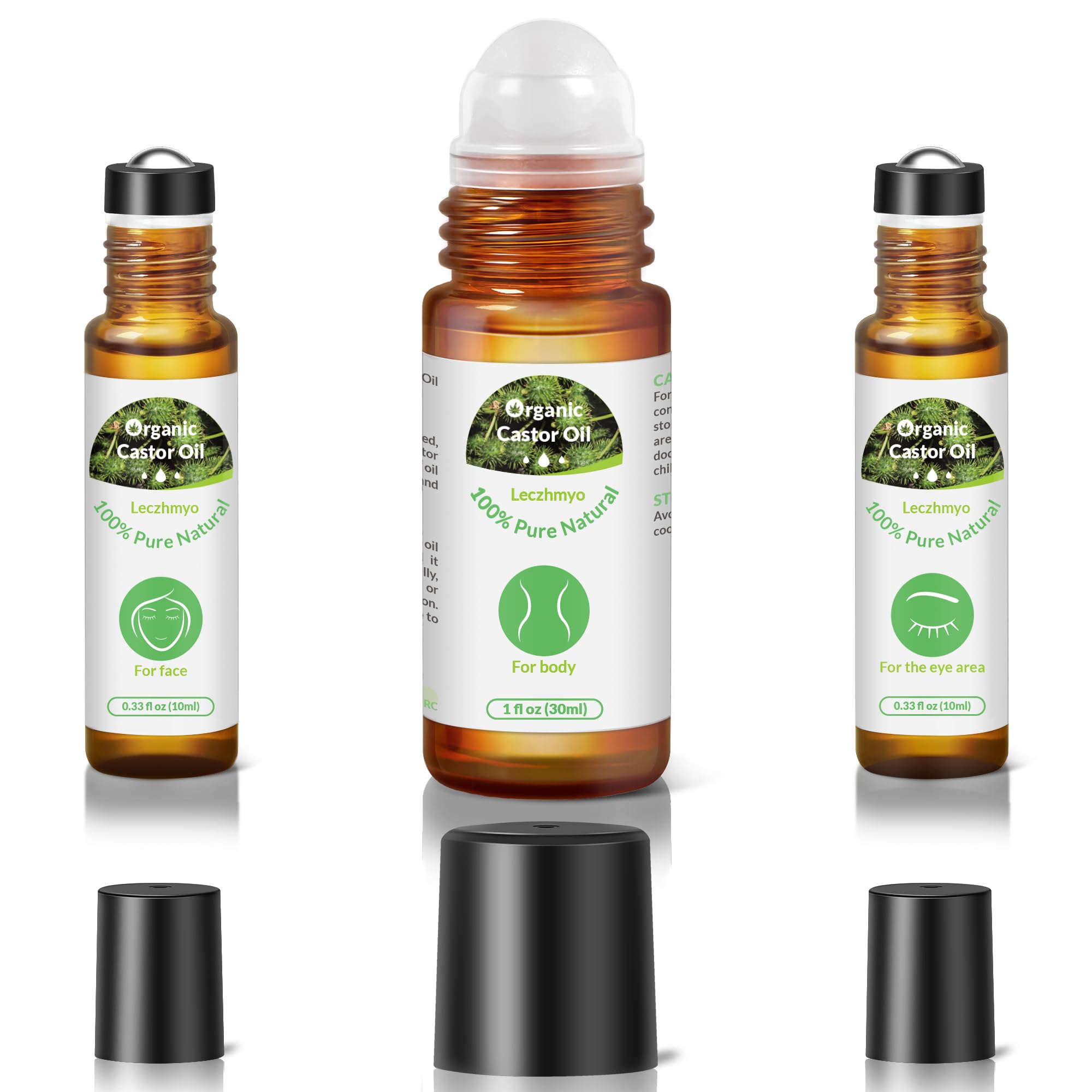 Leczhmyo huile ricin roll-on sous-oeil: soin ciblé pour le regard