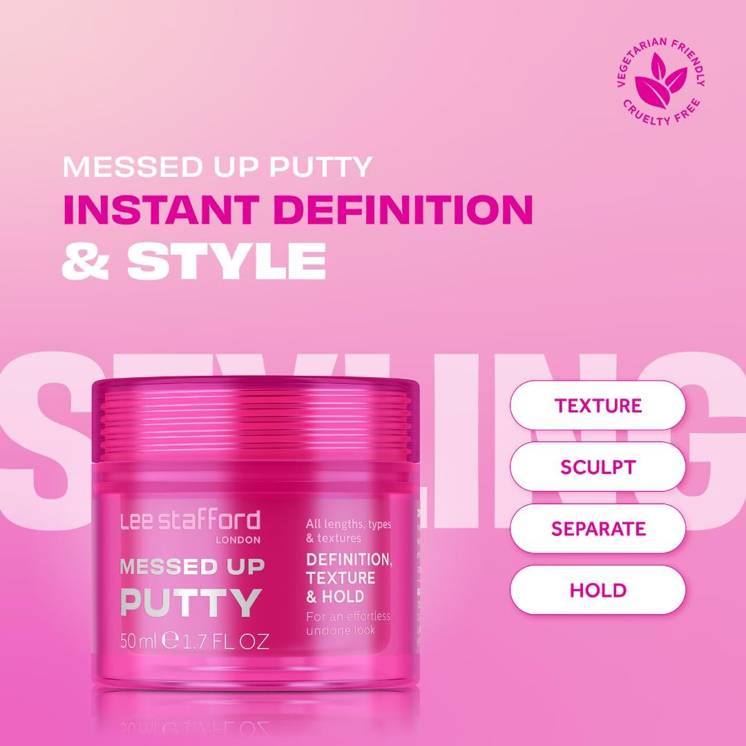 Lee Stafford Pâte coiffante, texture pliable en action, contrôle optimal.