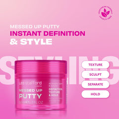 Lee Stafford Pâte coiffante, texture pliable en action, contrôle optimal.