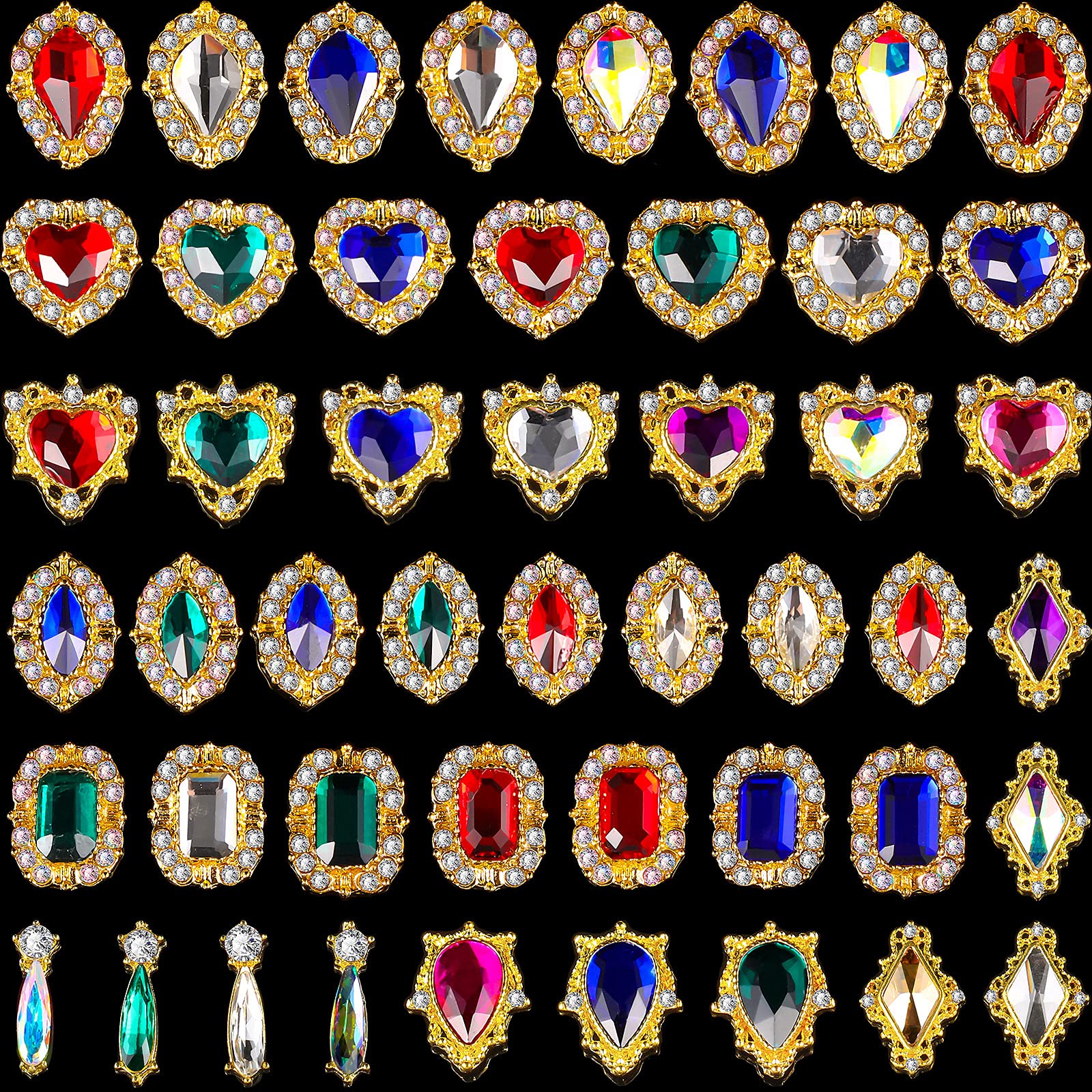 Leelosp Charms Ongles 3D Luxe – ensemble pour designs élégants et variés.