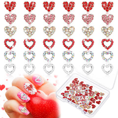 Leelosp coeurs 3D pour ongles Saint-Valentin, motif élégant et durable.