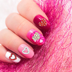 Leelosp diamants cœur bijou pour ongles, effet chic et romantique.