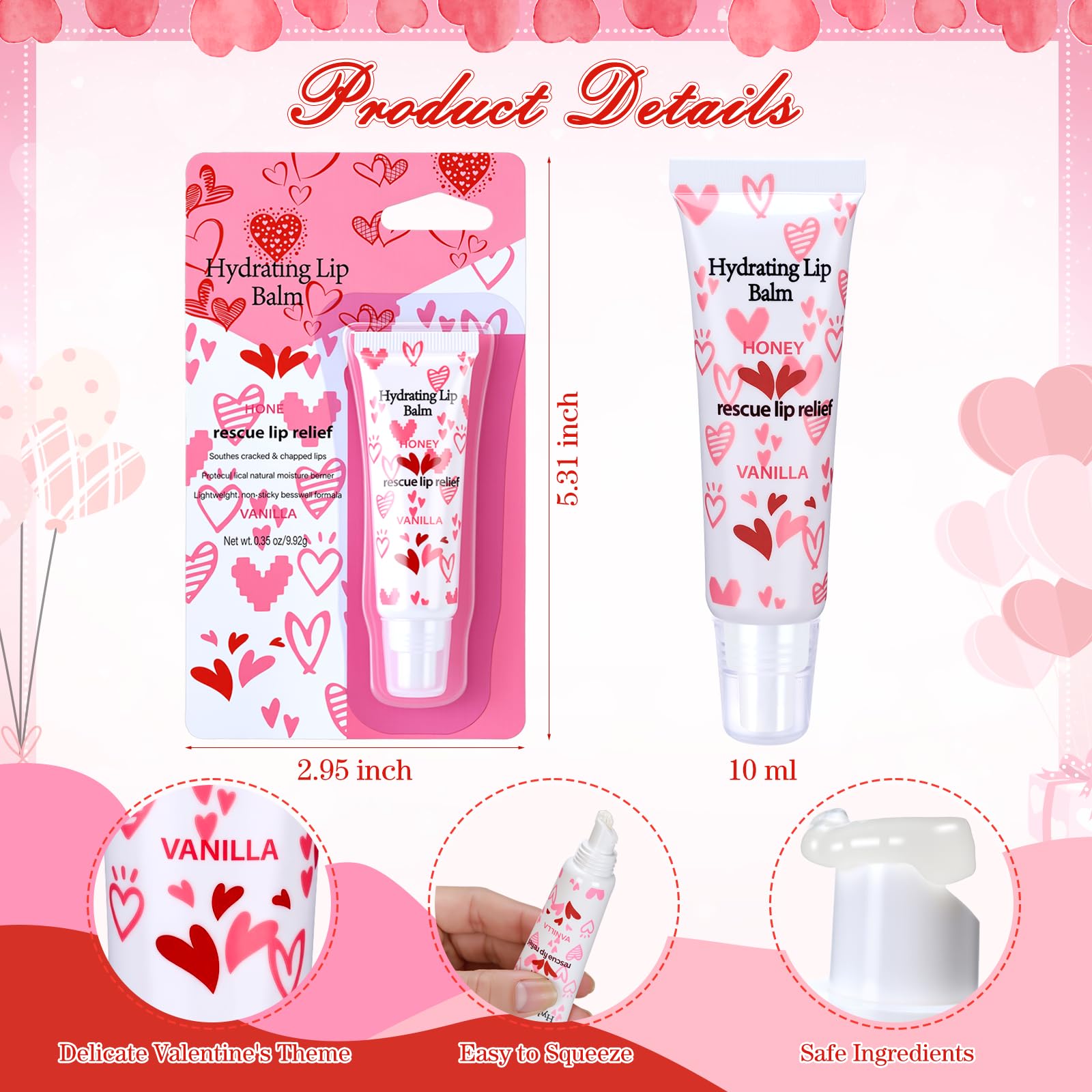 Emballage rose Saint-Valentin Leelosp prêt à offrir, ambiance romantique et chic.