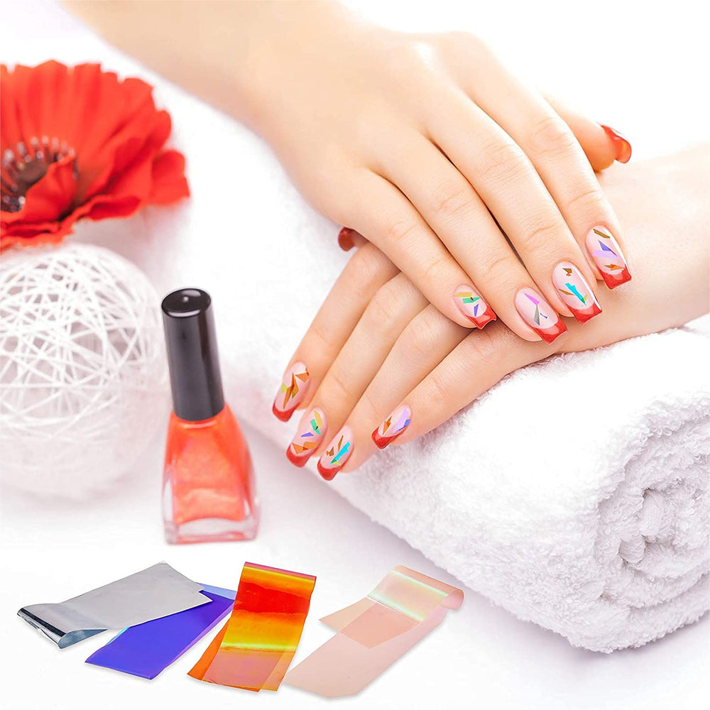 Leelosp papier verre dichroïque, ongles colorés et lumineux.