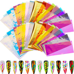 Leelosp verres iridescents pour ongles, effet miroir éclatant.