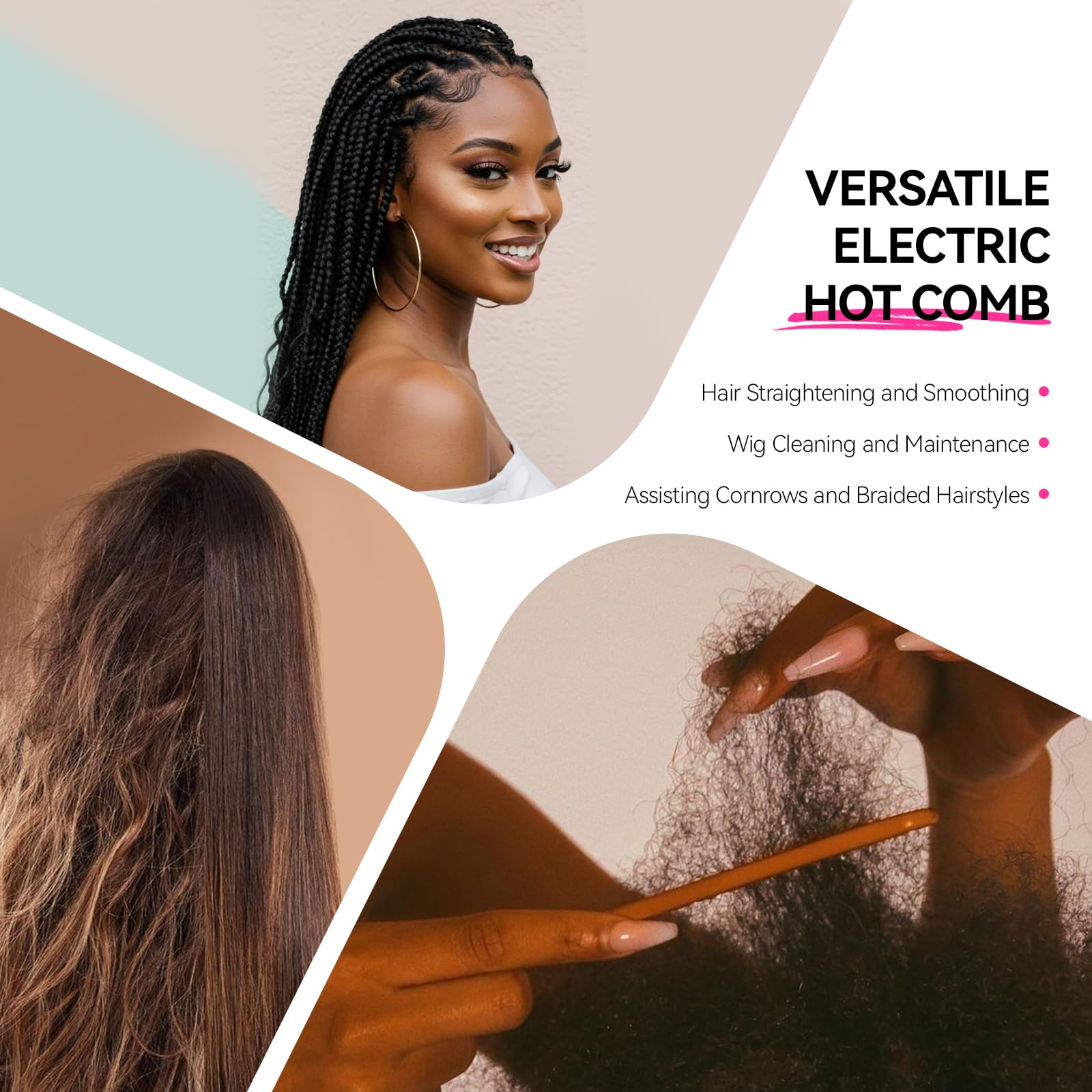 LEEONS démonstration utilisateur: cheveux lisses et brillance naturelle.