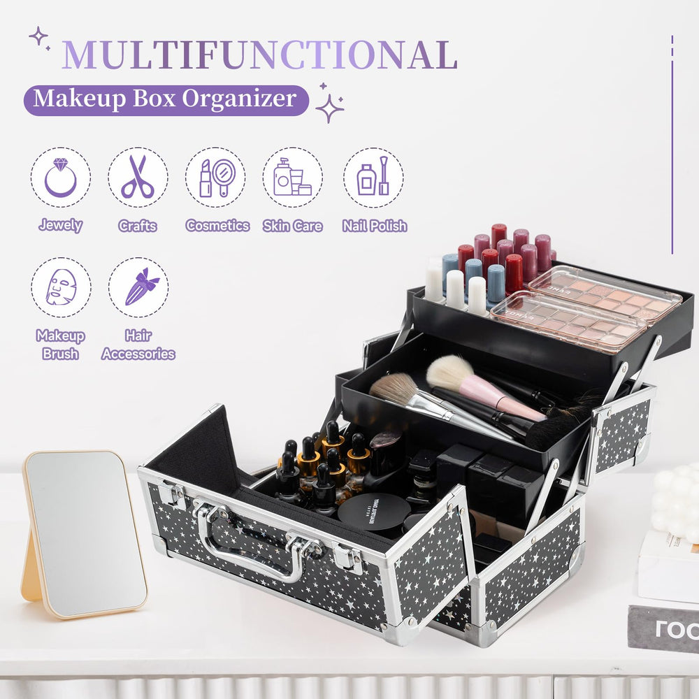 Coffret Leeora&Leekoo compact et étanche protégeant les cosmétiques des éclaboussures.