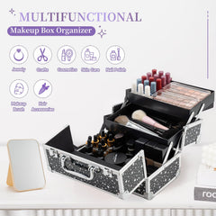 Coffret Leeora&Leekoo compact et étanche protégeant les cosmétiques des éclaboussures.