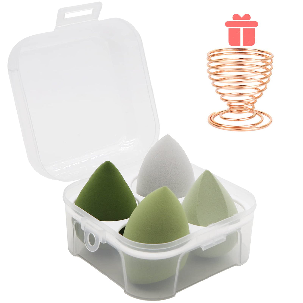 Éponge Leeshine maquillage ensemble 4 pièces etui pratique pour voyage