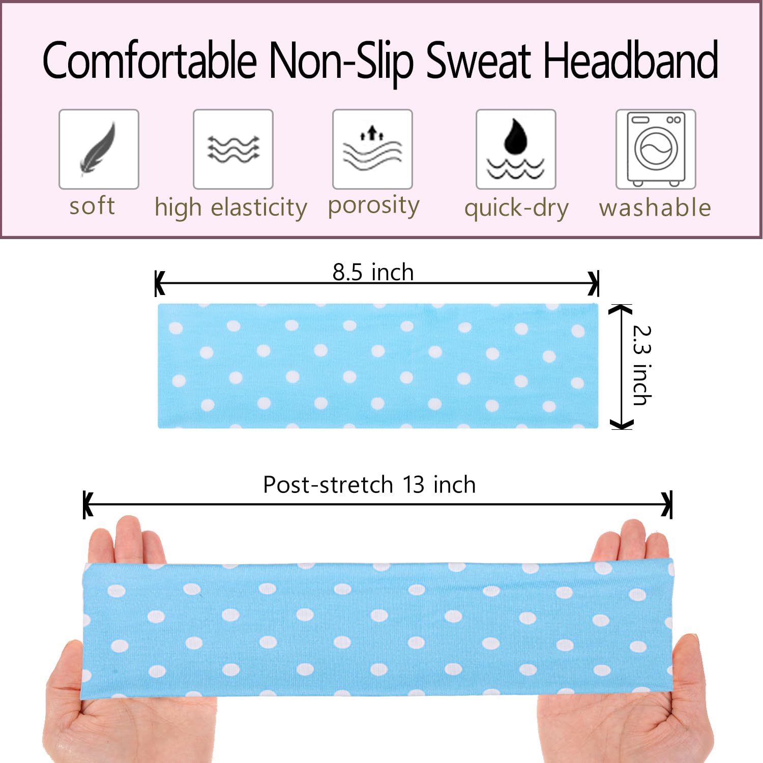 Leeven bandeau-elastique-doux-confort : ajustement souple sans serrer