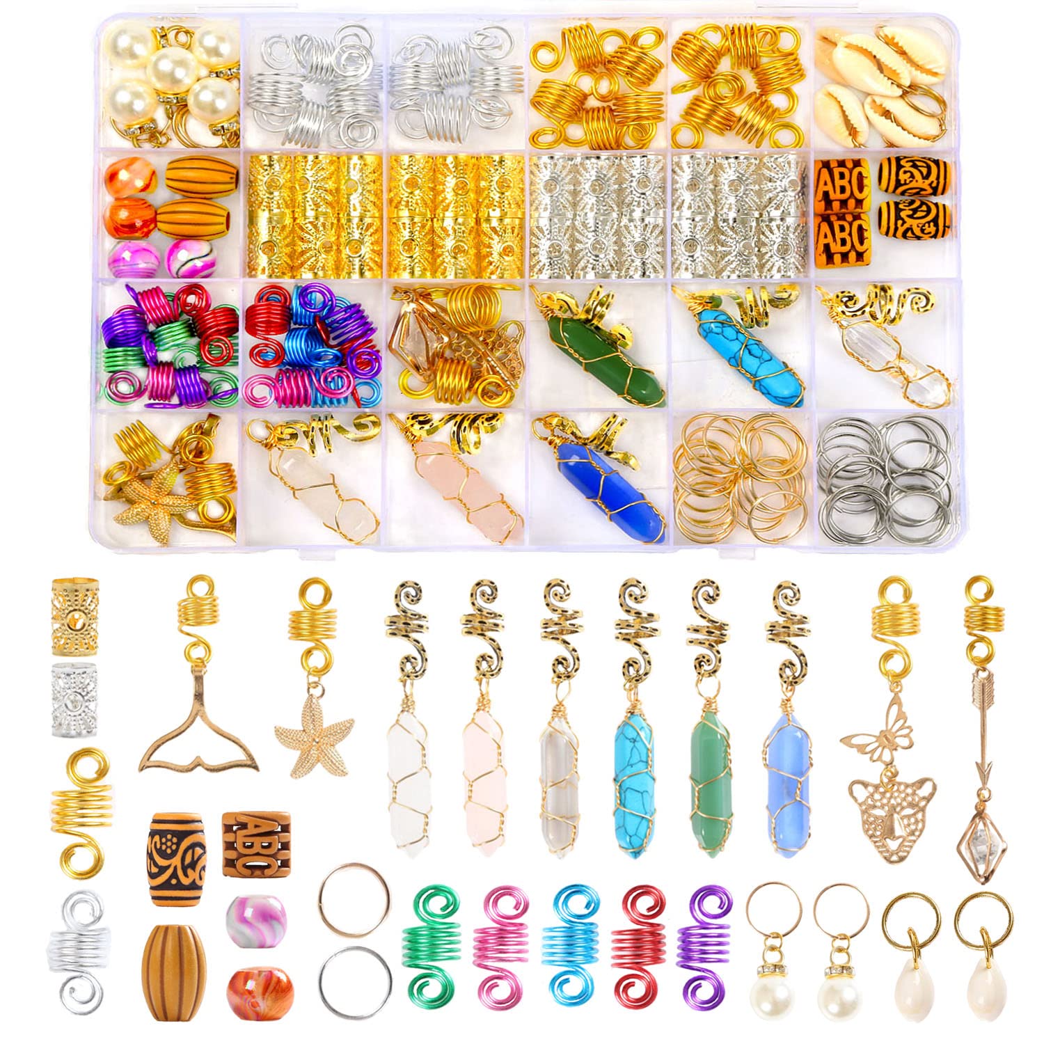 Leeven ensemble bijoux cheveux 129 pièces, pour personnaliser vos coiffures quotidiennes.