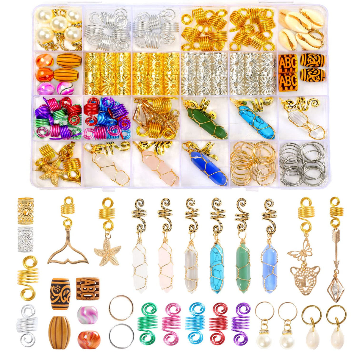 Leeven ensemble bijoux cheveux 129 pièces, pour personnaliser vos coiffures quotidiennes.