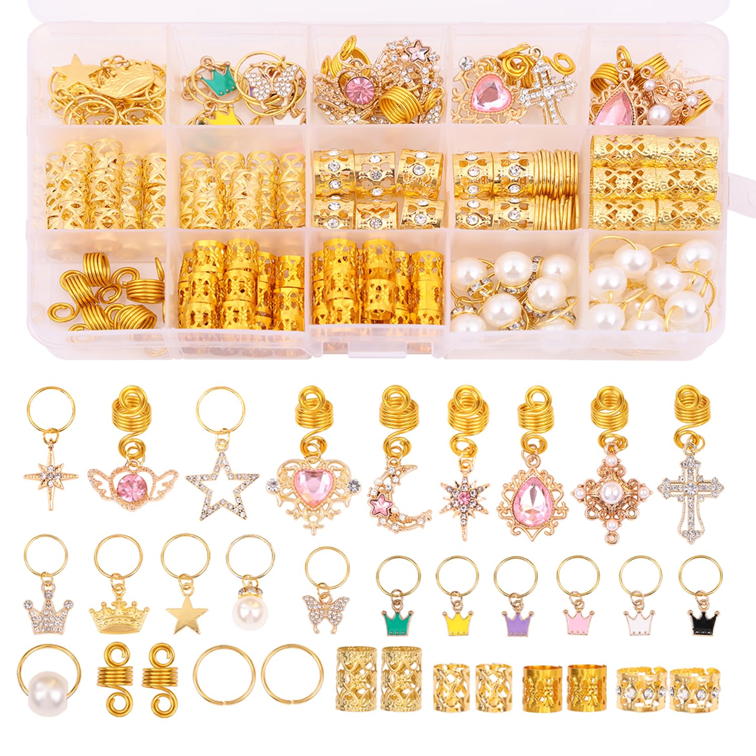 Leeven ensemble-bijoux-locs-cristal: pour un éclat discret.