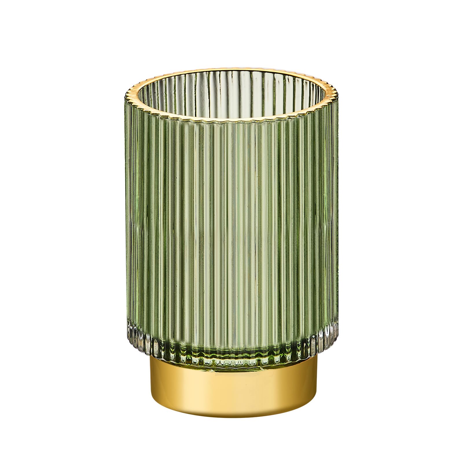Leicurace gobelet-verre-vintage pour pinceaux, rangement élégant et pratique.