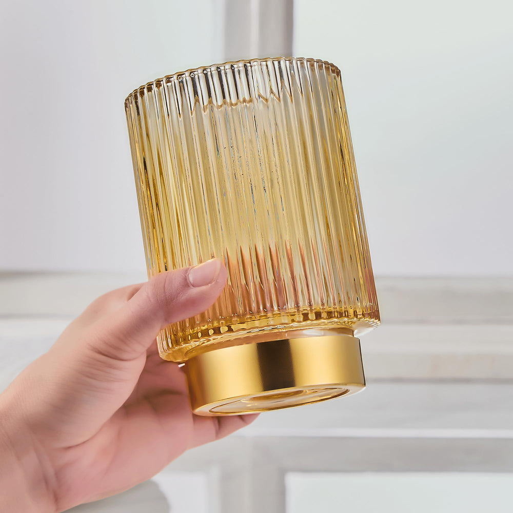 Leicurace organiseur-brosse-beaute verre-dore pratique