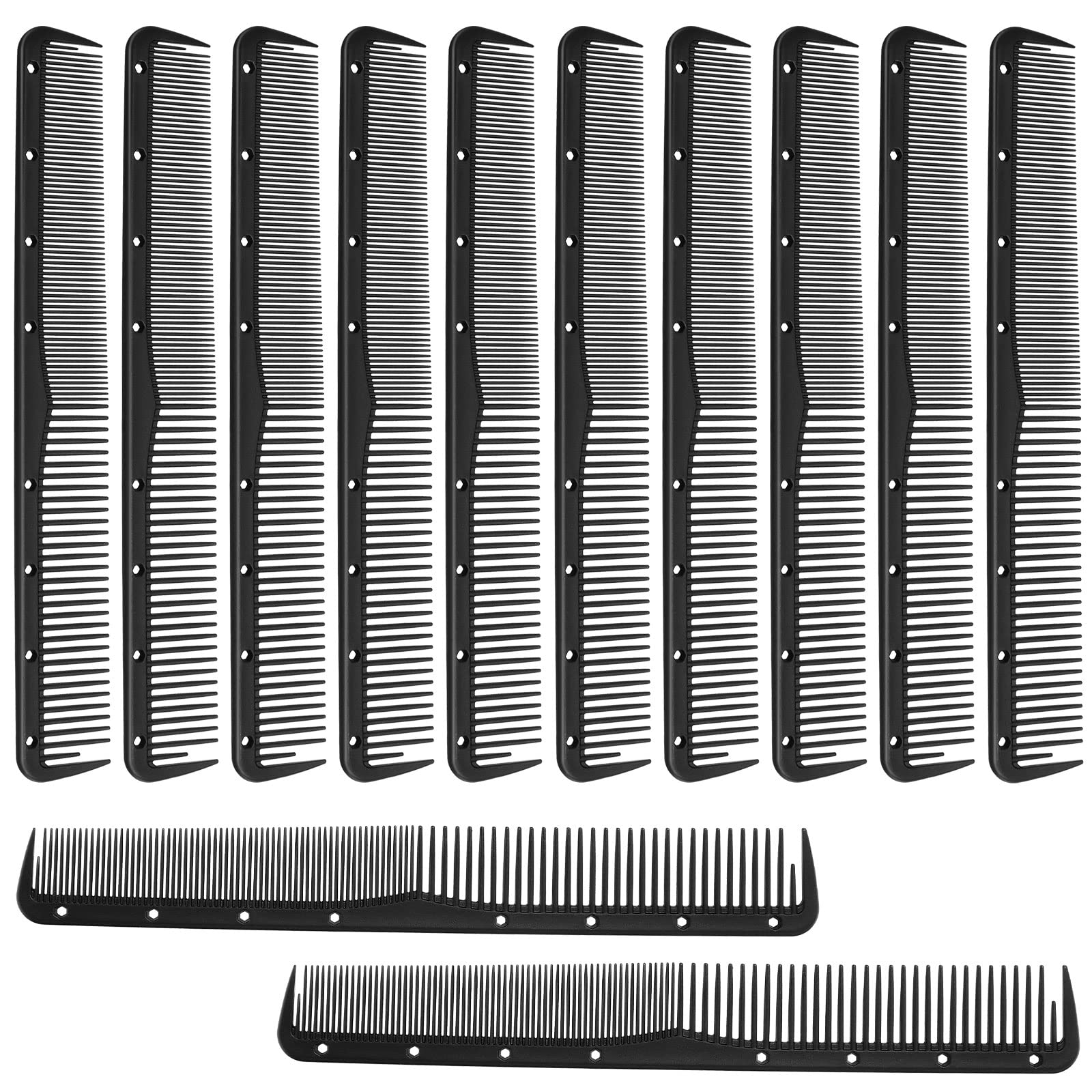 Leinuosen peigne fin carbone ensemble 12 pièces, idéal pour des coupes précises au salon.