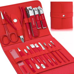 Leipple ensemble-manucure 16 pièces: coffret pratique pour soins à domicile
