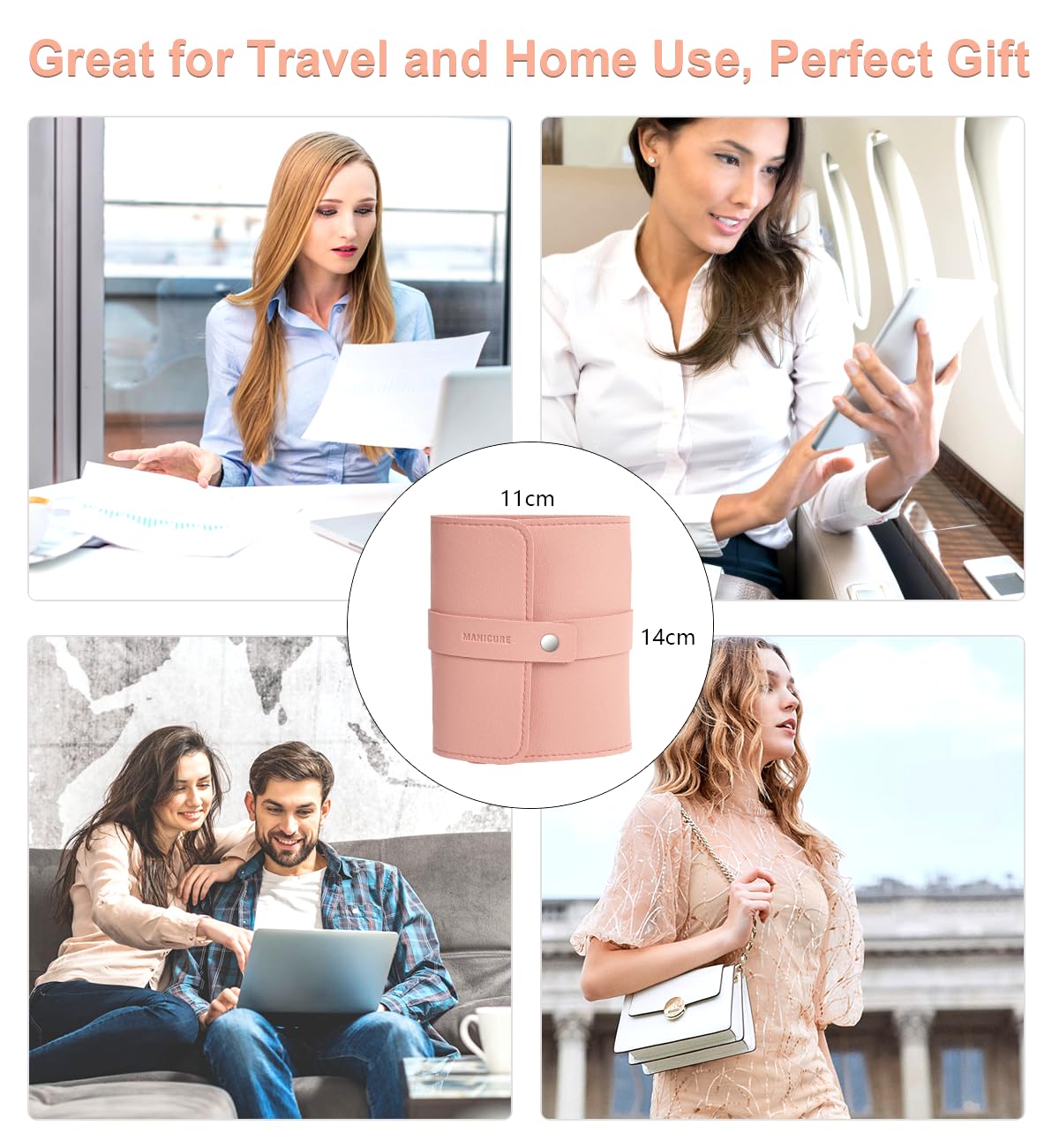 Étui cuir Leipple luxueux pour voyage et rangement