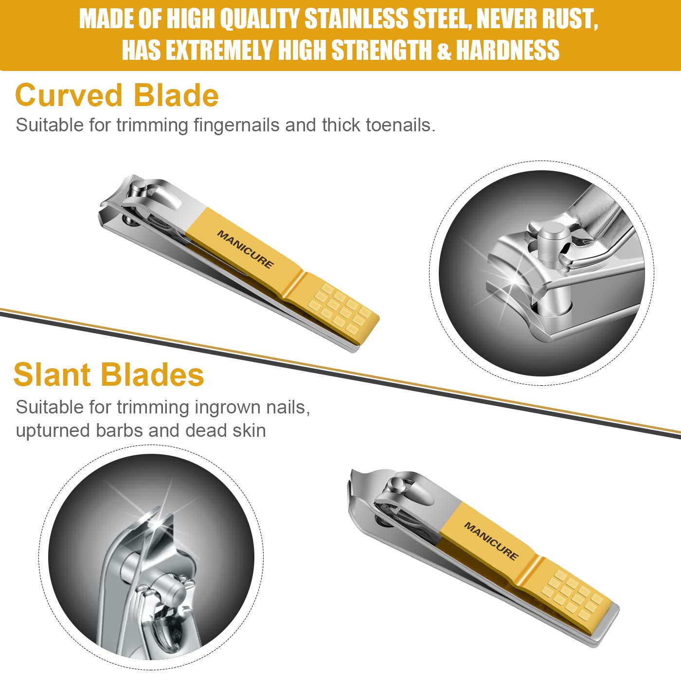 Leipple lames et outils en acier inoxydable avec tranchants nets.