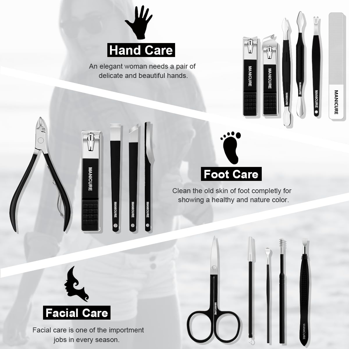 Outils Leipple en acier inoxydable, durables et précis pour les ongles.