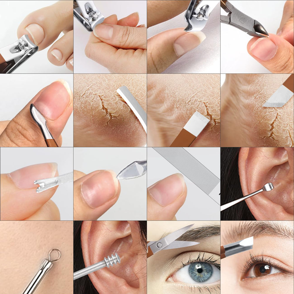 Leipple Utilisation voyage et domicile, ensemble compact et discret pour les soins des ongles.