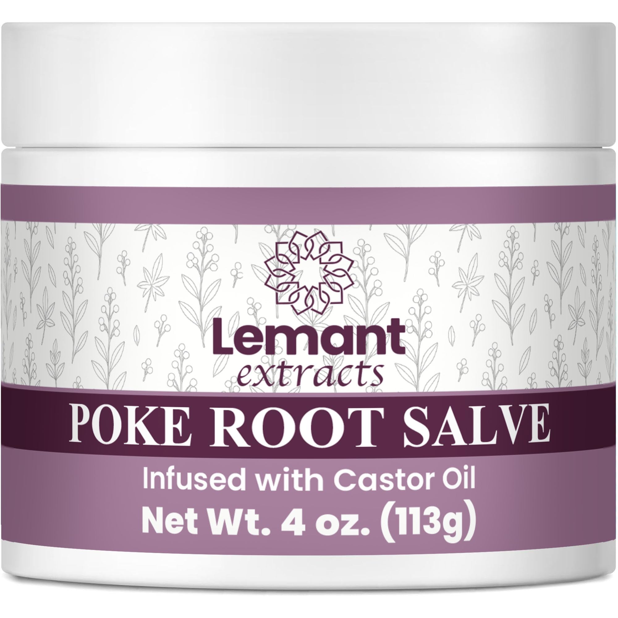Lemant salve racine poke et huile de ricin, hydratation quotidienne pour la peau.