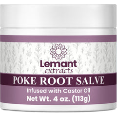 Lemant salve racine poke et huile de ricin, hydratation quotidienne pour la peau.