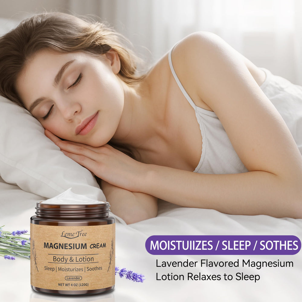 LemeTree Crème Magnésium – application sur les bras pour confort.