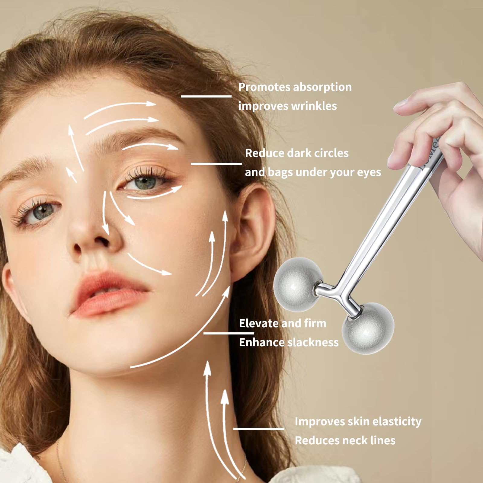 LeMeeOly ensemble gua sha 2 en 1: duo visage et cou pour un soin ciblé