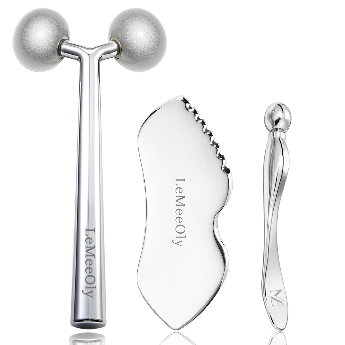 LeMeeOly gua sha visage: outil 2 en 1 pour lifting et drainage lymphatique du visage