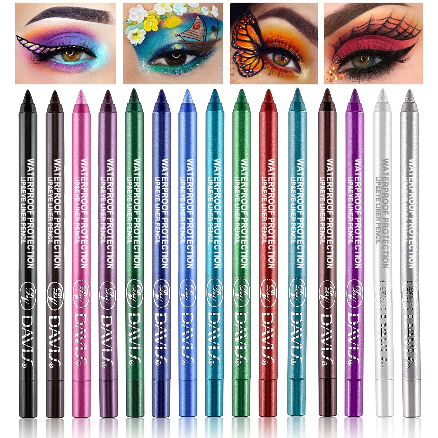 LemonSac ensemble crayons yeux 15 couleurs pour différents styles
