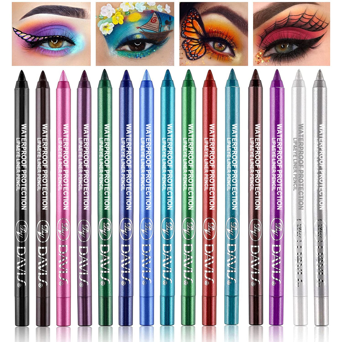 LemonSac ensemble crayons yeux 15 couleurs pour différents styles