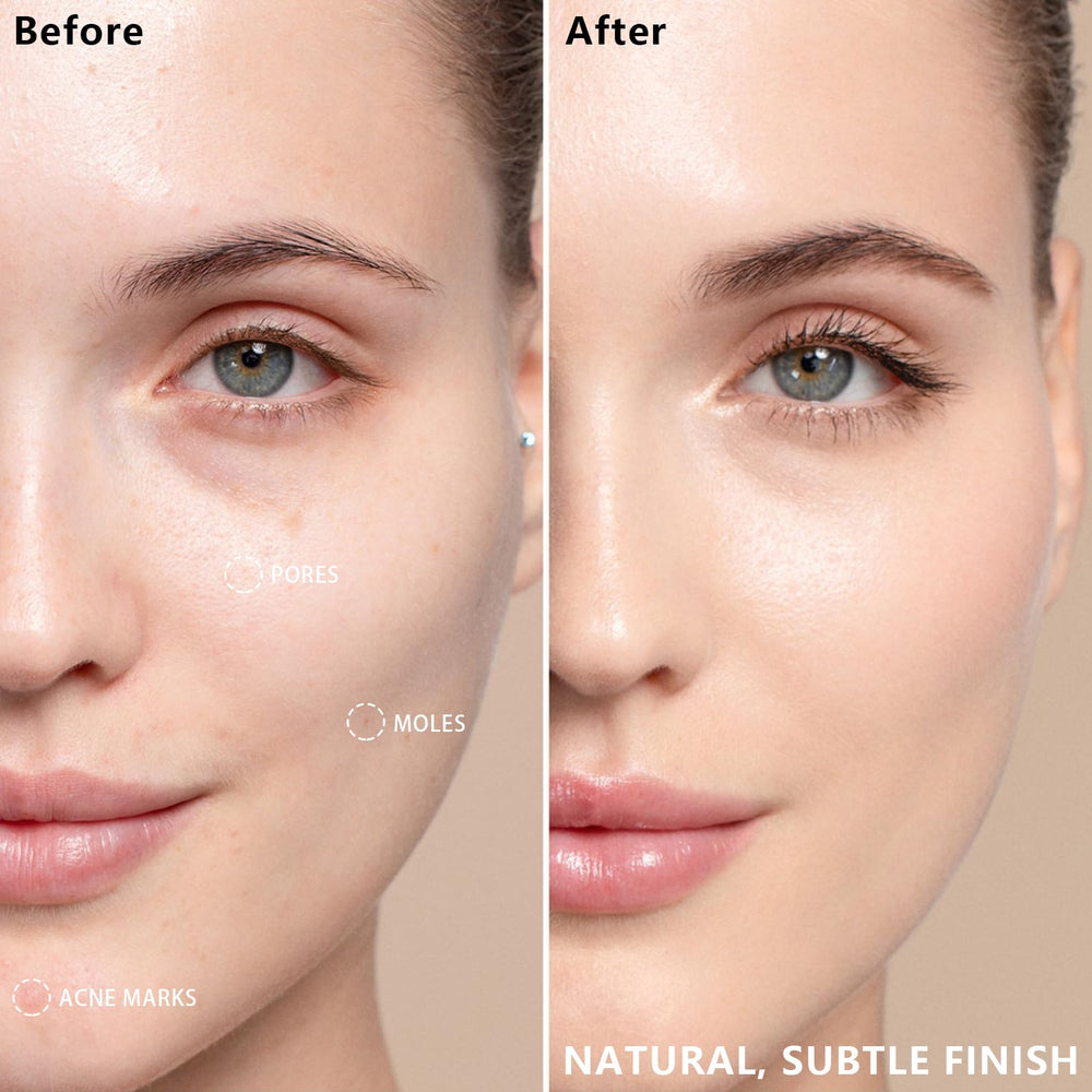 Lemonsac teinte beige 2 couvrante et naturelle sur le visage.