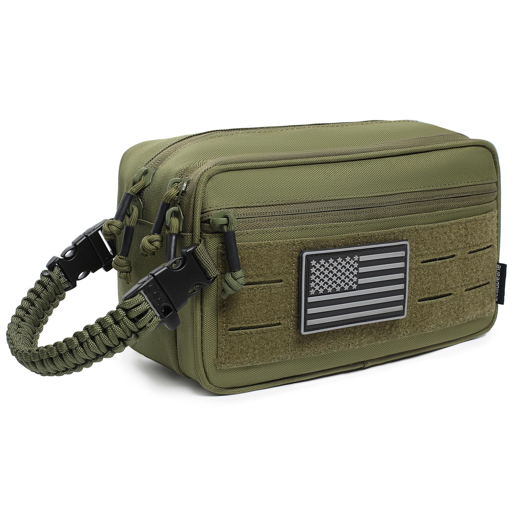 Lemubeane Trousse tactique vert olive prête pour voyage et organisation efficace.
