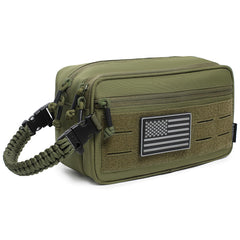 Lemubeane Trousse tactique vert olive prête pour voyage et organisation efficace.