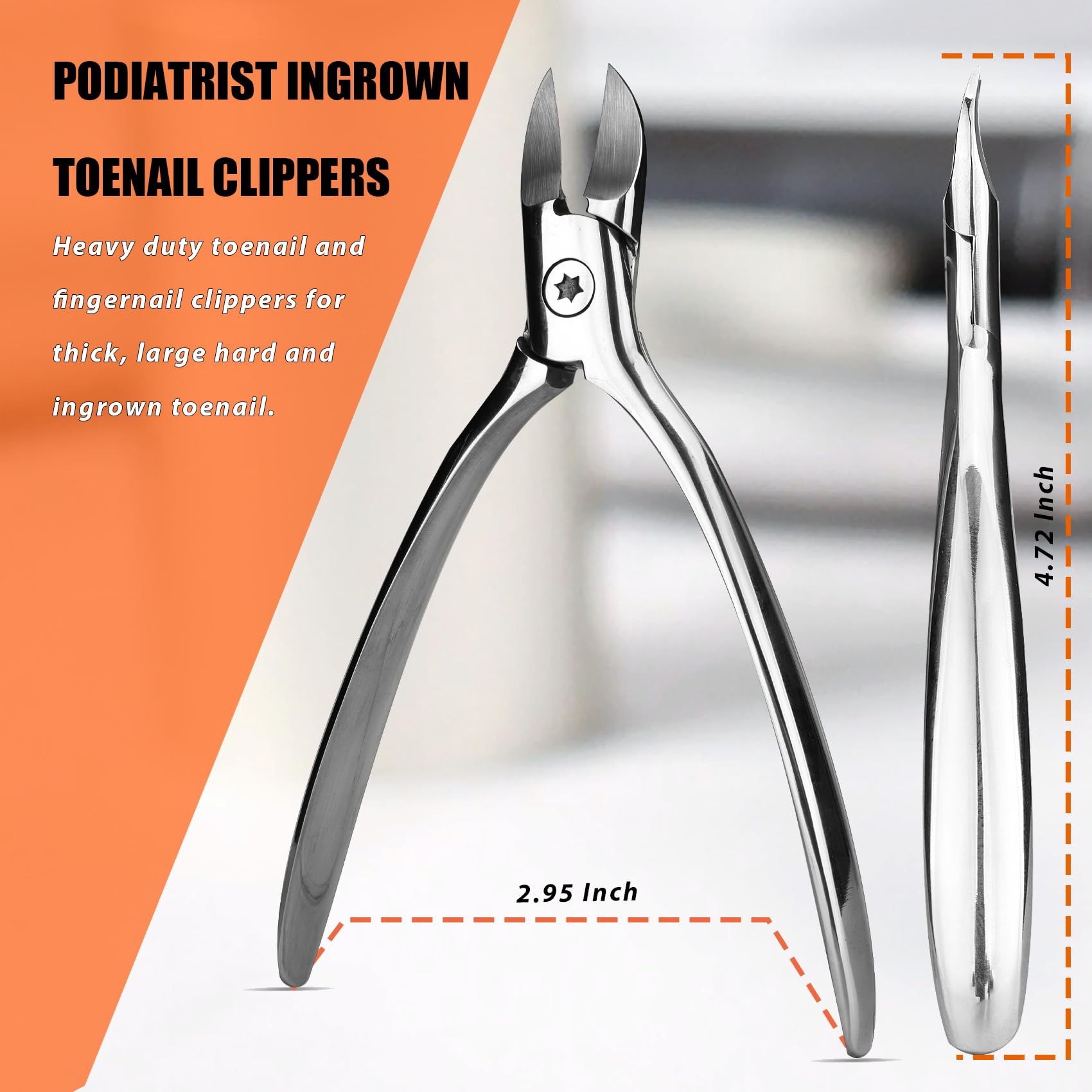 LePinko ciseaux-ongles-incarnes-18mm: accès facilité pour ongles incarnés.