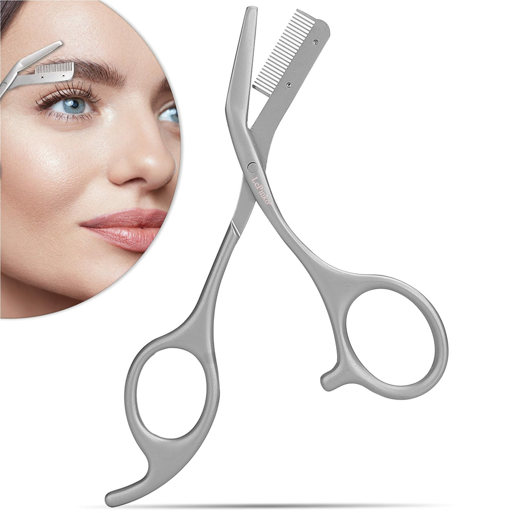 LePinko ciseaux sourcils avec peigne - aperçu avant apres pour une forme naturelle des sourcils