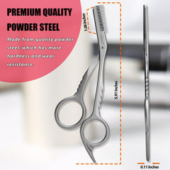 LePinko ciseaux sourcils précision acier poudre pour une coupe durable.