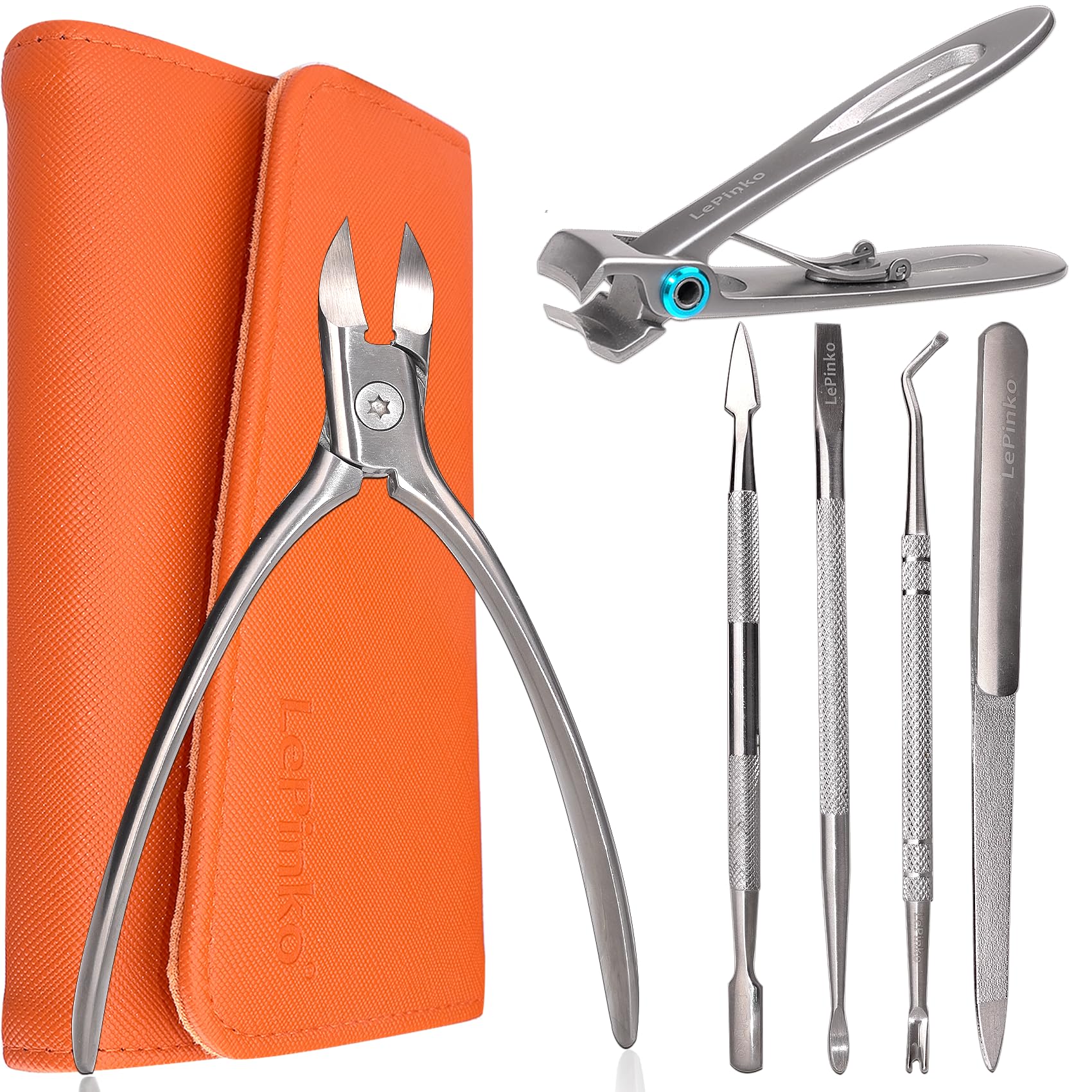 LePinko ensemble manicure 6-en-1: kit complet pour soins quotidiens et précision.