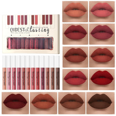 Lepke set 12 rouges mat – teintes riches et tenue longue durée