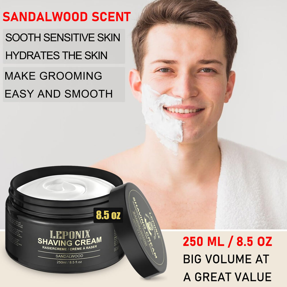 LEPONIX Mousse de rasage riche, glide doux et expérience agréable.