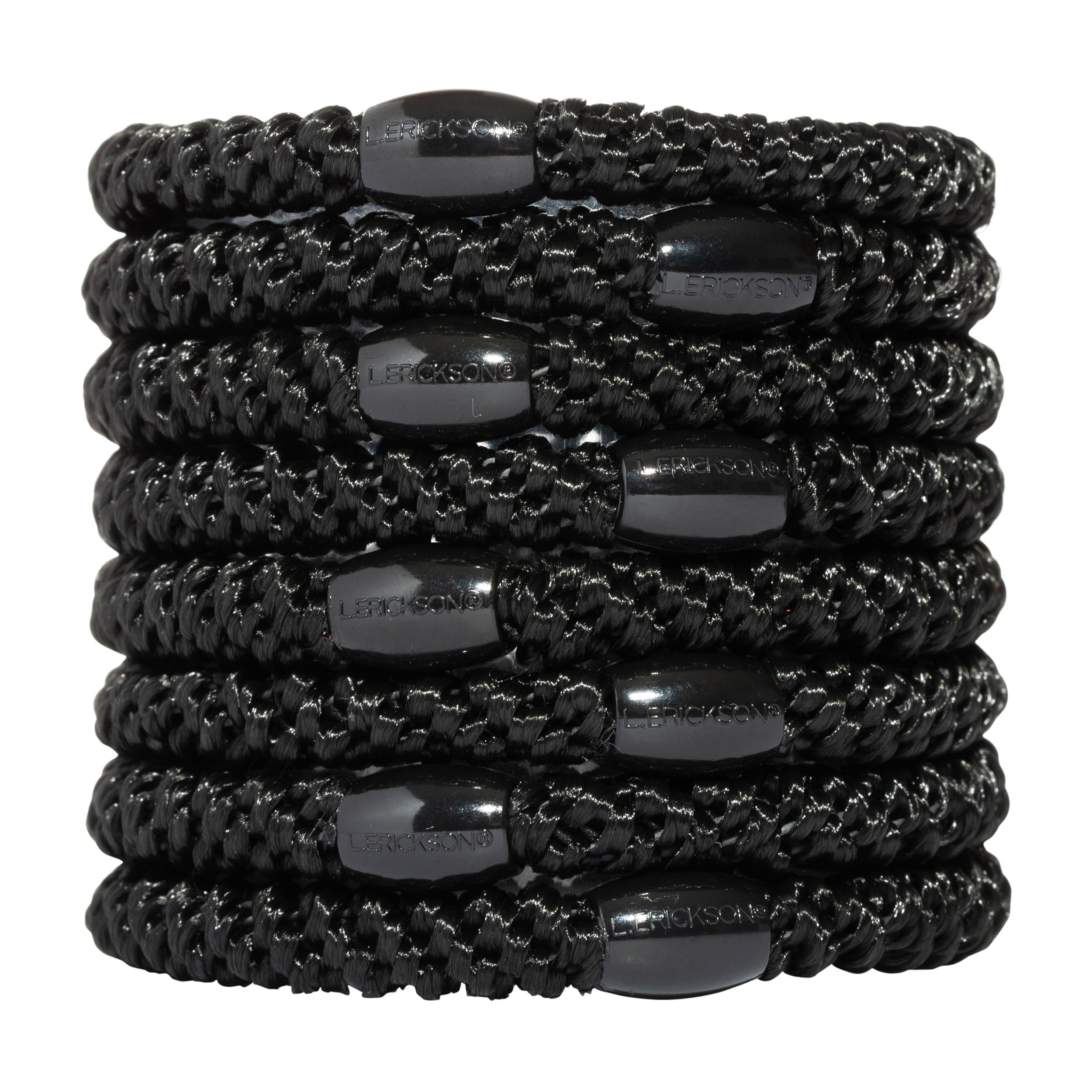 Pinces à cheveux noires L. Erickson, 8-pack, maintien fiable sans tiraillement