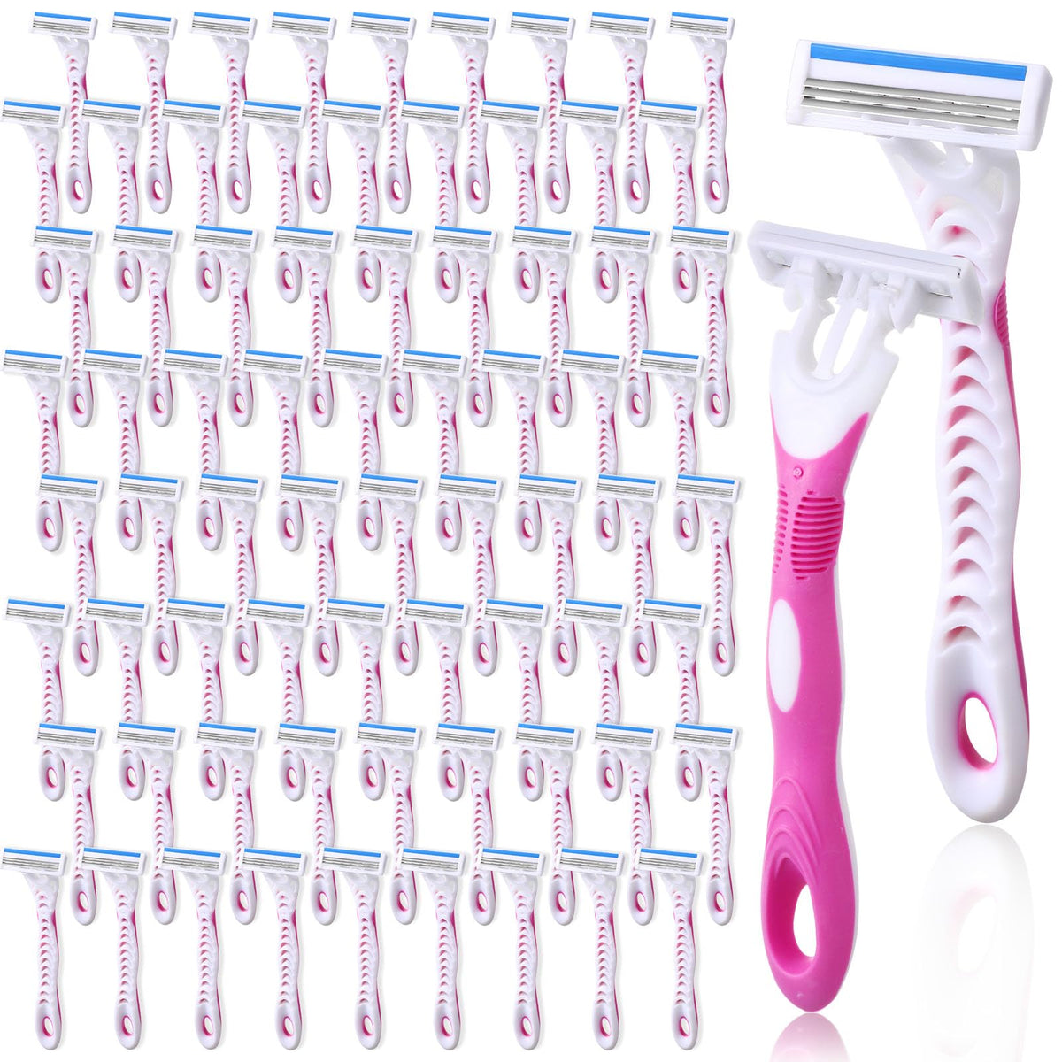 Leriton ensemble de 72 rasoirs pour femmes, pratique en voyage et hôtel.
