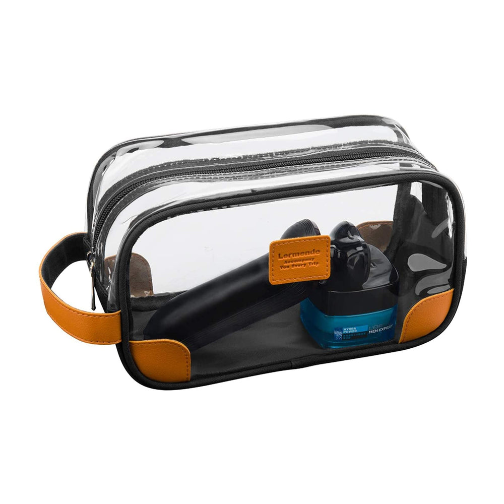 Trousse Lermende transparente avec accroche, pratique pour voyager