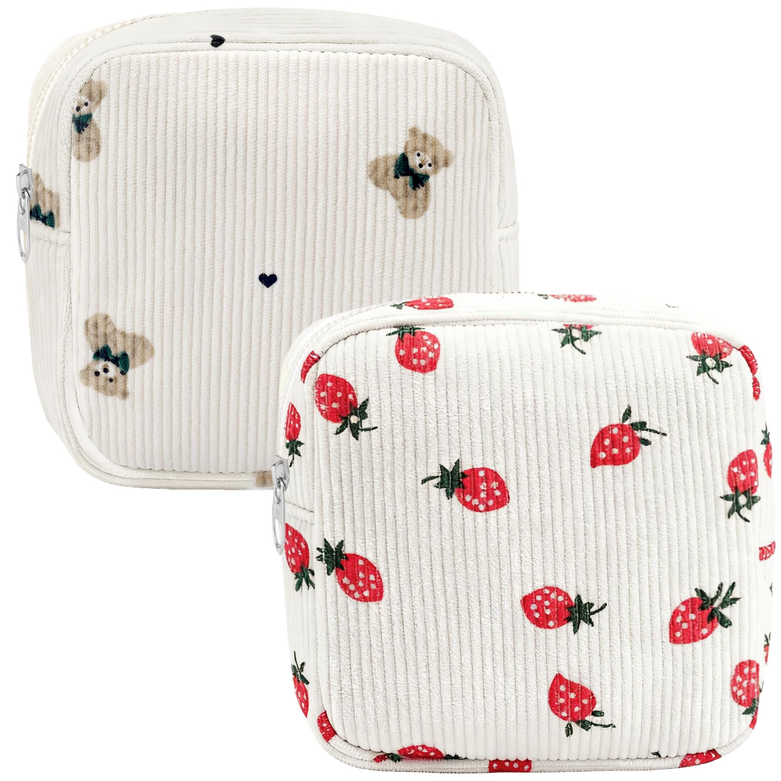 Pochette maquillage Lestp, trousse compacte pour le rangement quotidien des produits de beauté.