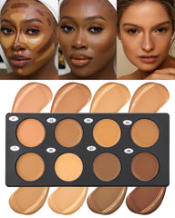 Palette contour crème Lestpola 8 teintes pour couvrance naturelle.