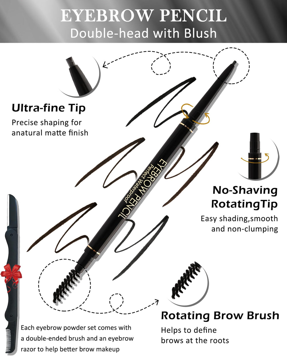 Lestpola crayon re9tractable facile e0 utiliser pour tracer des sourcils pre9cis.