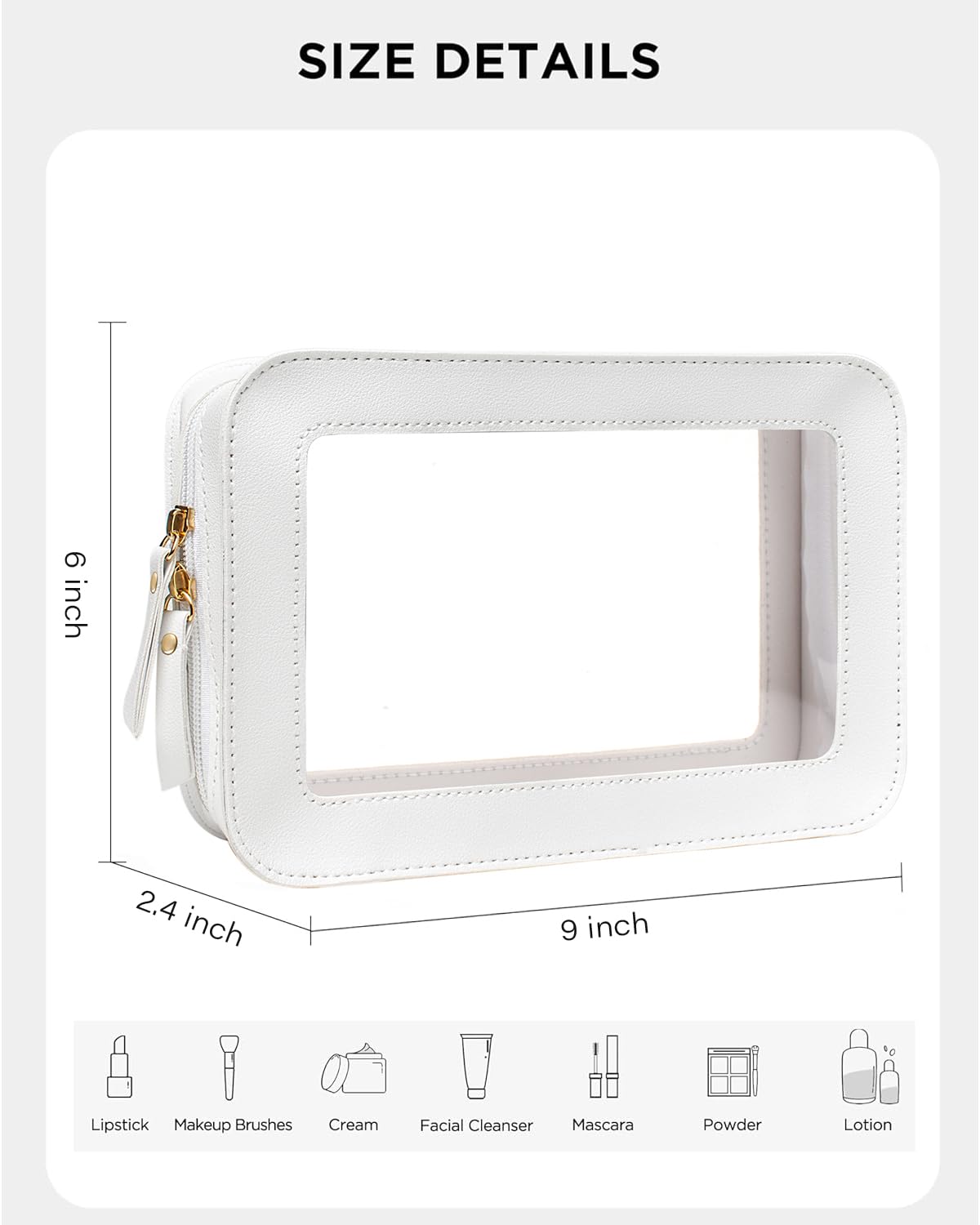 Letgo sac toilette en cuir PU saffiano, durable et élégant pour vos déplacements.