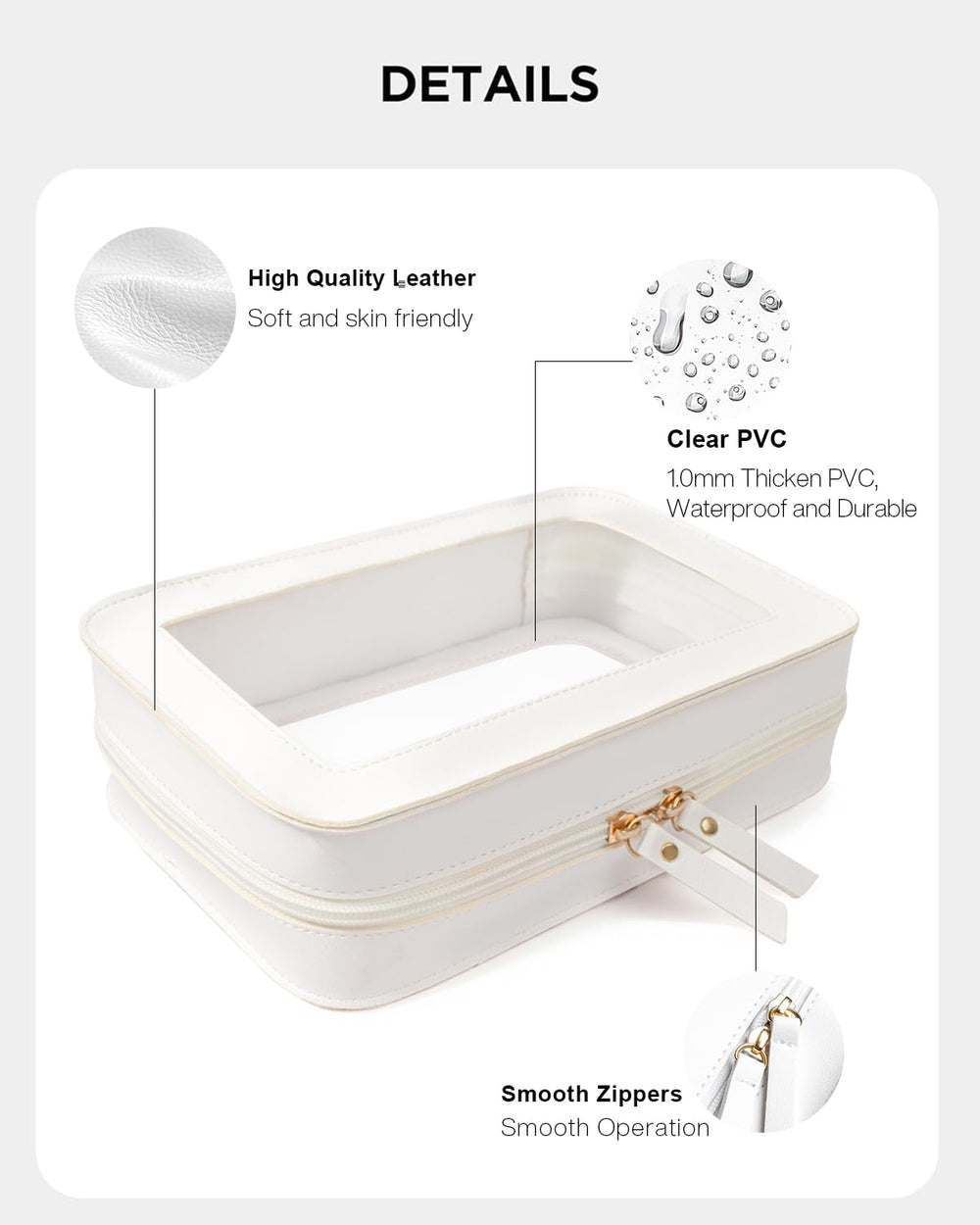 Letgo sac transparent conforme TSA, facilite le passage au contrôle.